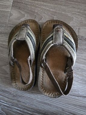 Wonder Nation Boys Brown Suede Strap Sandals